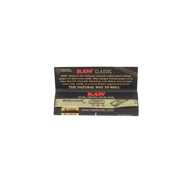 RAW Black Rolling Papers - 420 phuket delivery